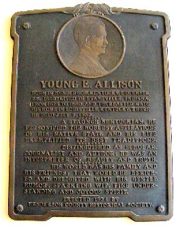 Young E. Allison Plaque at Library